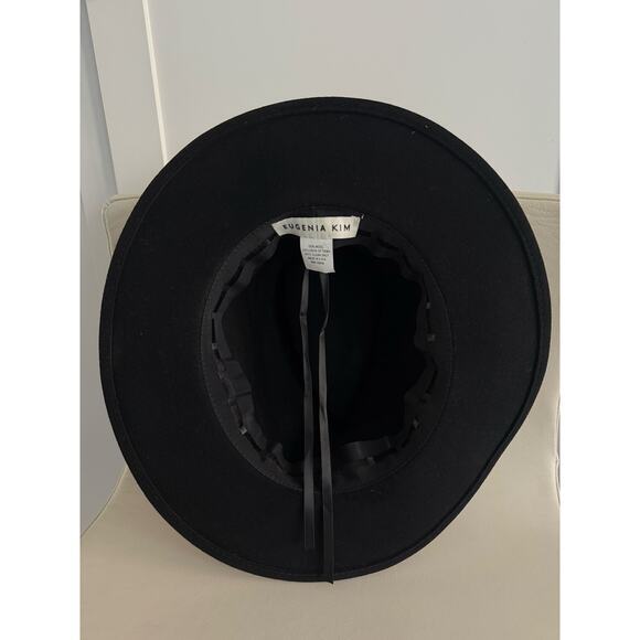 EUGENIA KIM  Maxine leopard-print satin-trimmed wool-felt fedora MSRP 395$ - Picture 10 of 10